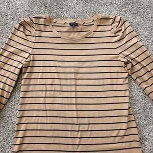 Talbots Striped 3/4 Sleeve Tee